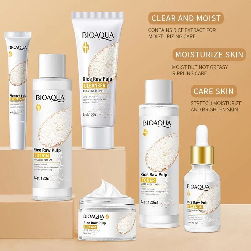 BIOAQUA - Rice Raw Pulp Rejuvenating Set